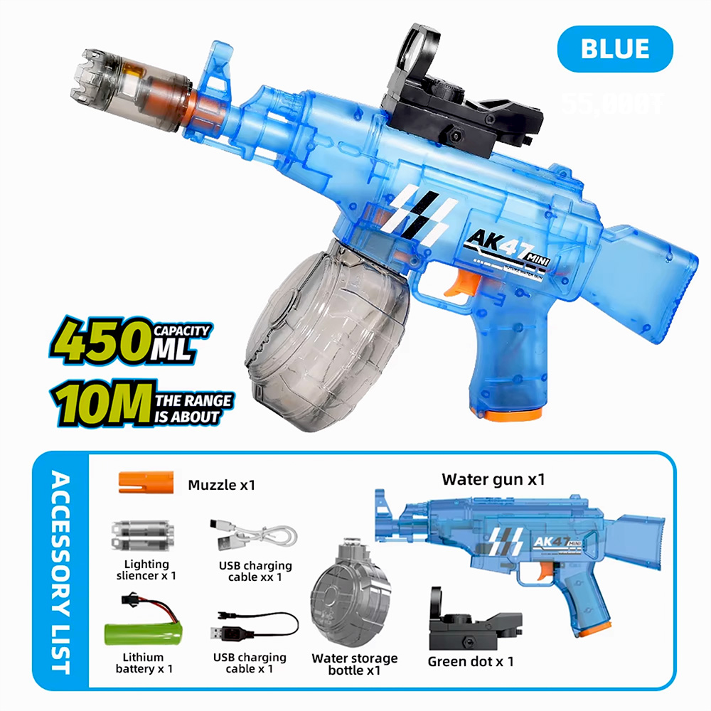 AK-47 супер шүршилт, лед гэрэлтэй, нэвт гэрэлтэх загвар