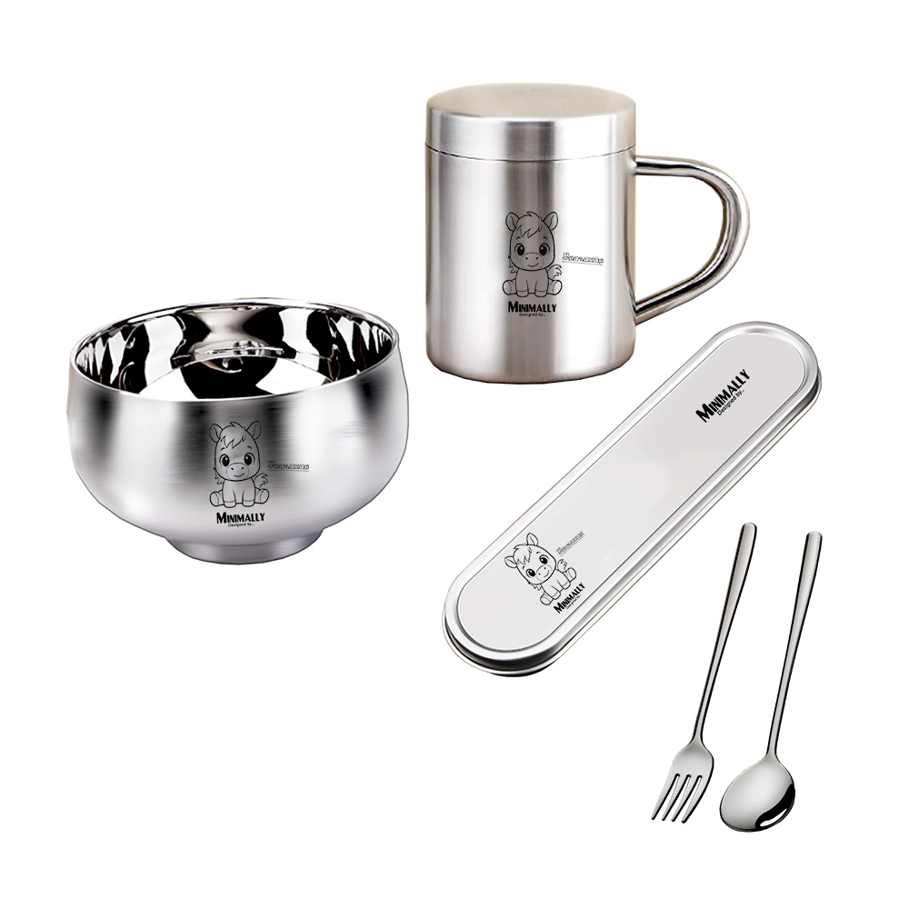 Хүүхдийн үдийн цайны багц, зэвэрдэггүй 316 ган 